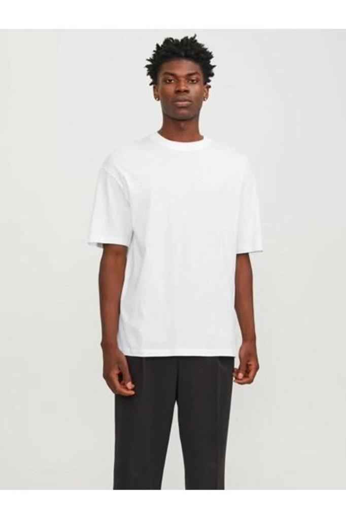 Jack&Jones 12249319 JJEBRADLEY TEE SS O-NECK WHITE ERKEK T-SHİRT