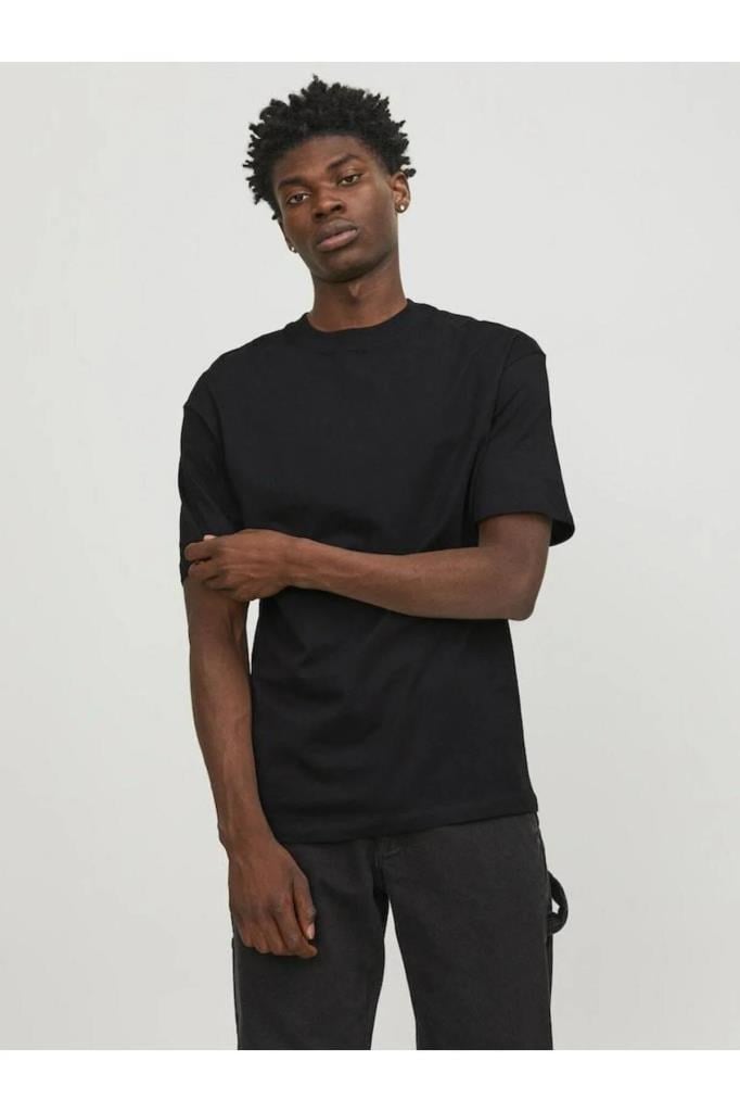 Jack&Jones 12249319 JJEBRADLEY TEE SS O-NECK BLACK ERKEK T-SHİRT