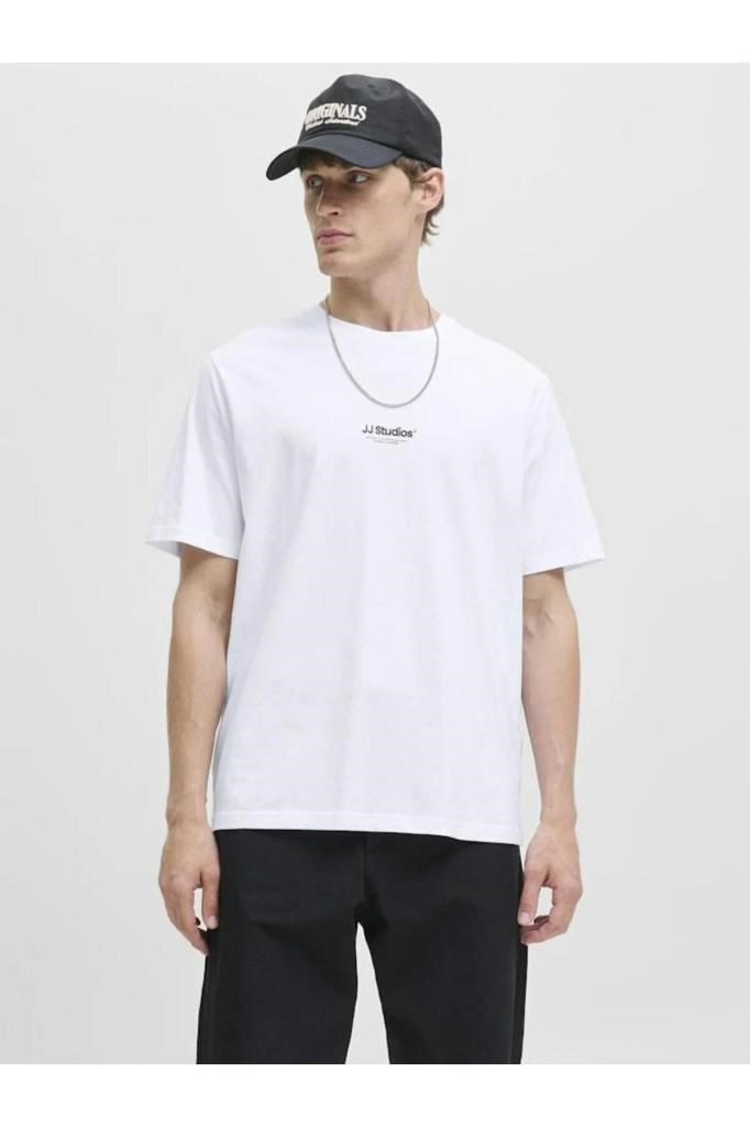 Jack&Jones 12278787 JJESOHO TEE SS CREW NECK WHITE ERKEK T-SHİRT