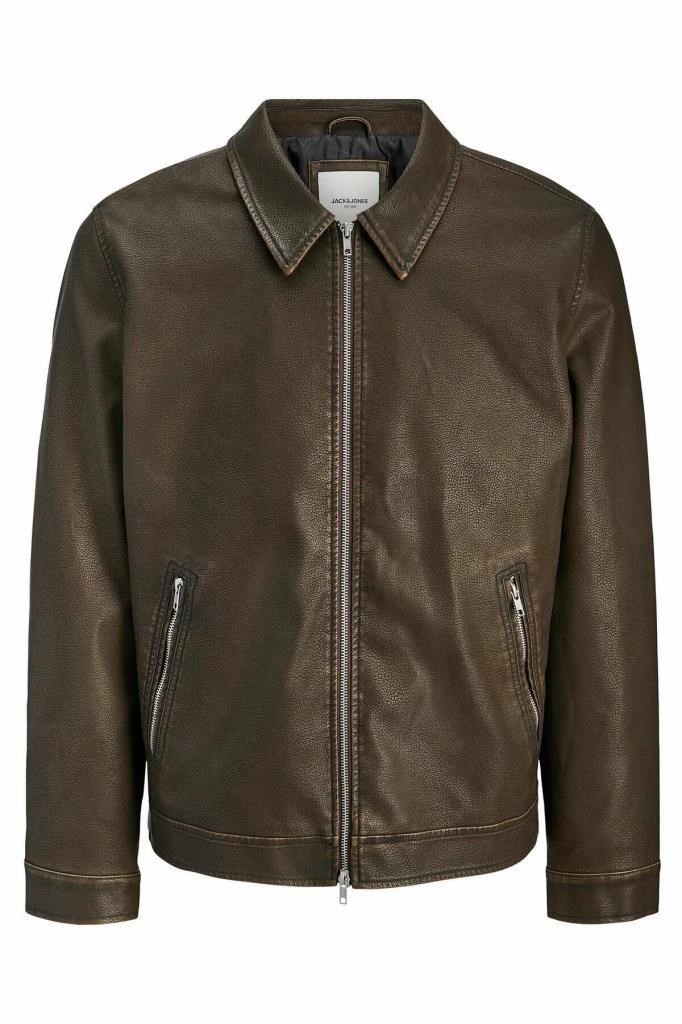 Jack&Jones 12278839 JJECASABLANCA PU JACKET CHOCOLATE ERKEK CEKET