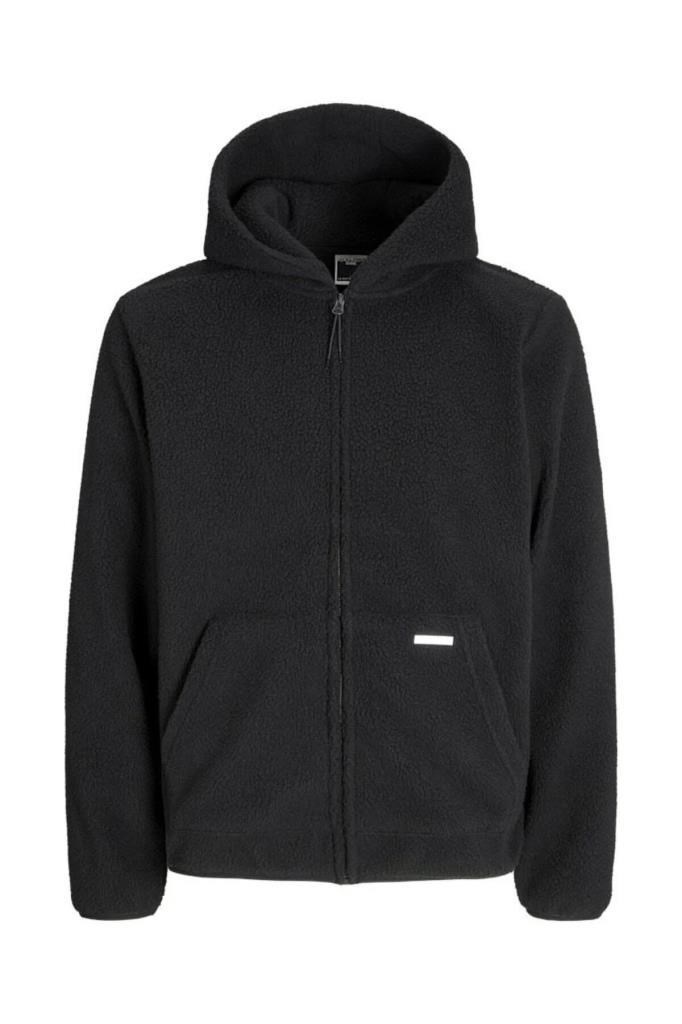 Jack&Jones 12282871 JCOGRID FLEECE SWEAT BLACK ERKEK SWEATSHİRT
