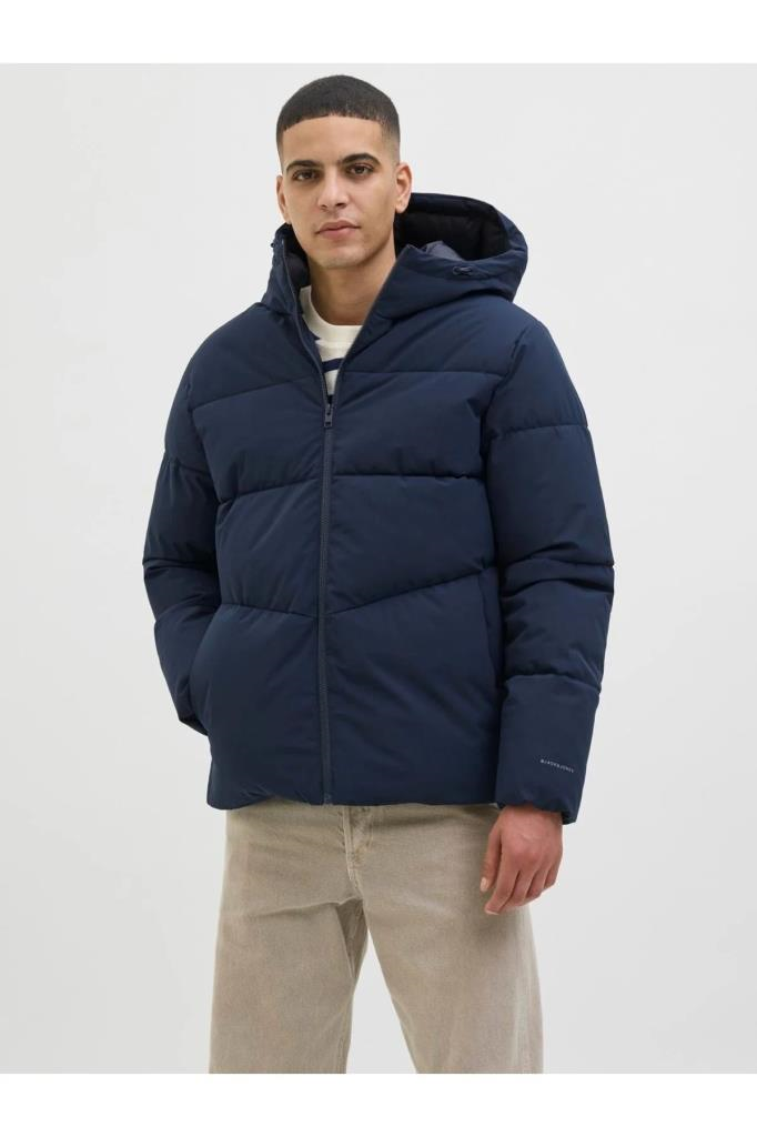 Jack&Jones 12283517 JJGLOBAL PUFFER JACKET SKYE CPATAIN ERKEK MONT