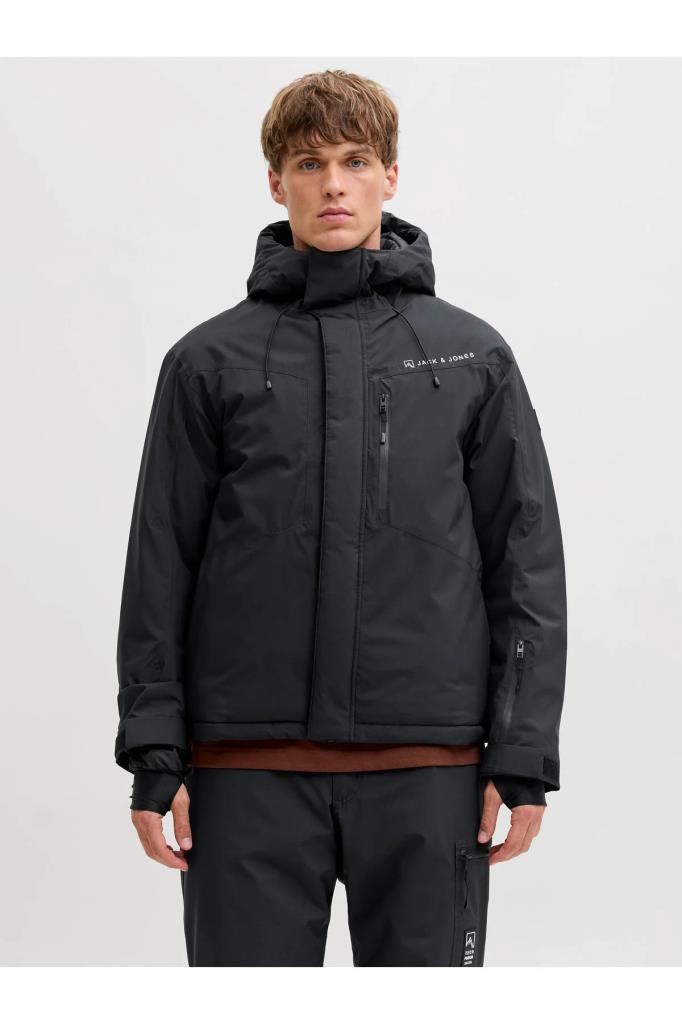 Jack&Jones 12284649 JJALPES SKI JACKET BLACK BEAUTY ERKEK MONT