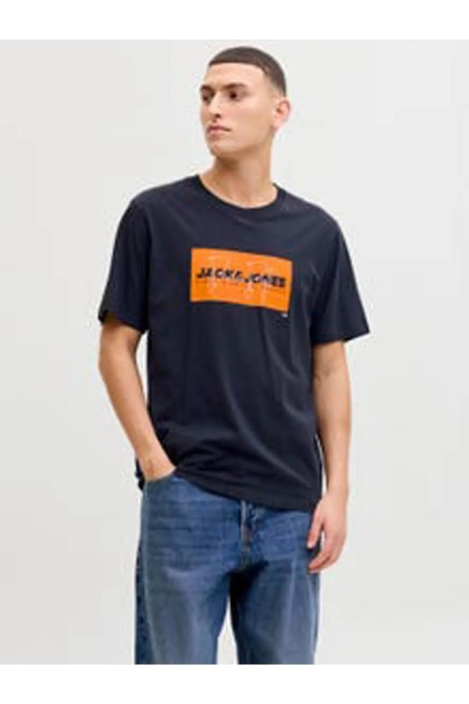 Jack&Jones 12288113 JJBRANDON TEE SS CREW NAVY BLAZER ERKEK T-SHİRT