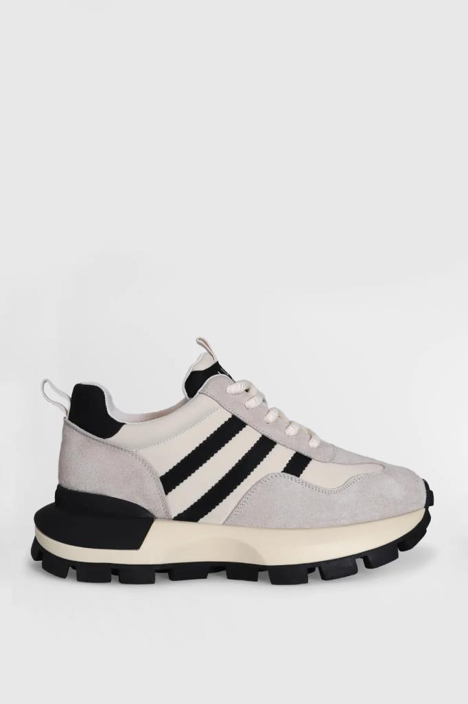 LUFIAN TATUM EKRU DERİ KADIN SNEAKER
