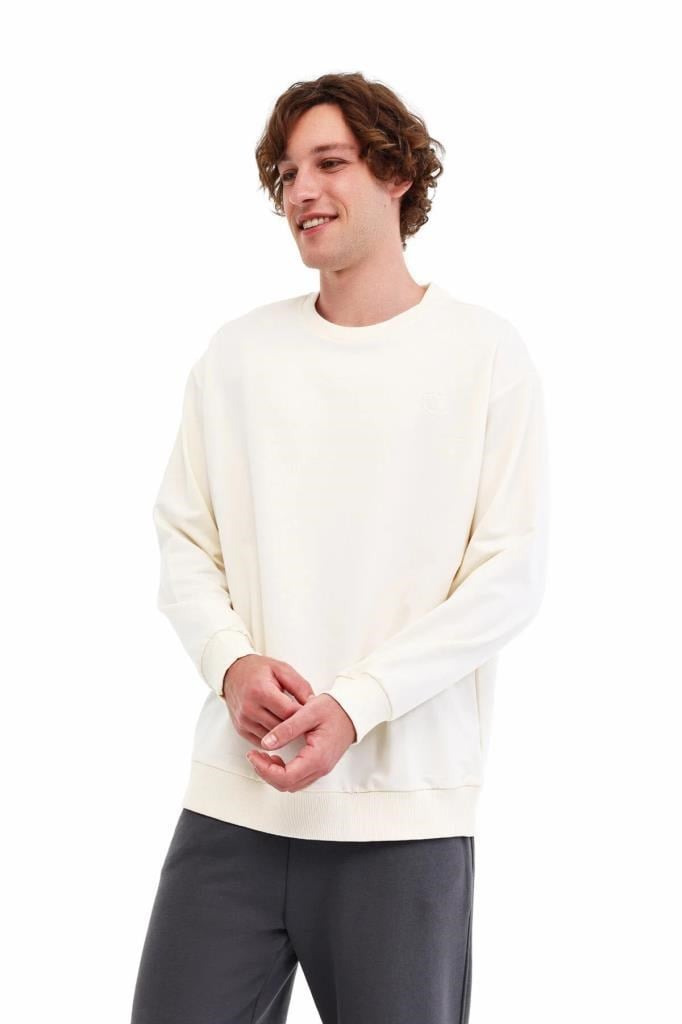 LUMBERJACK 5W MB SN75 C NECK SW 5PR EKRU ERKEK Sweatshirt