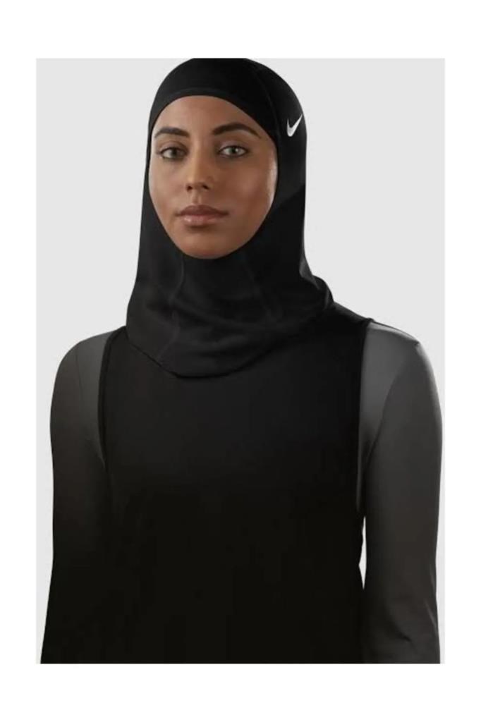NİKE HIJAB PRO 2.0 BLACK/WHITE XS/S SPOR BAŞÖRTÜSÜ 