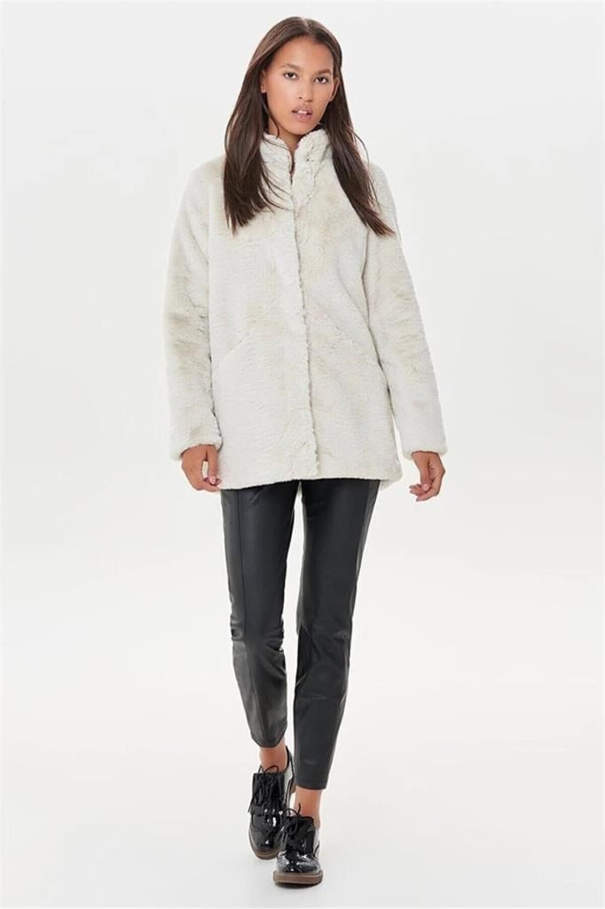 ONLY 15164600-ONLVIDA FAUX FUR COAT PUMICE STONE KADIN MONT