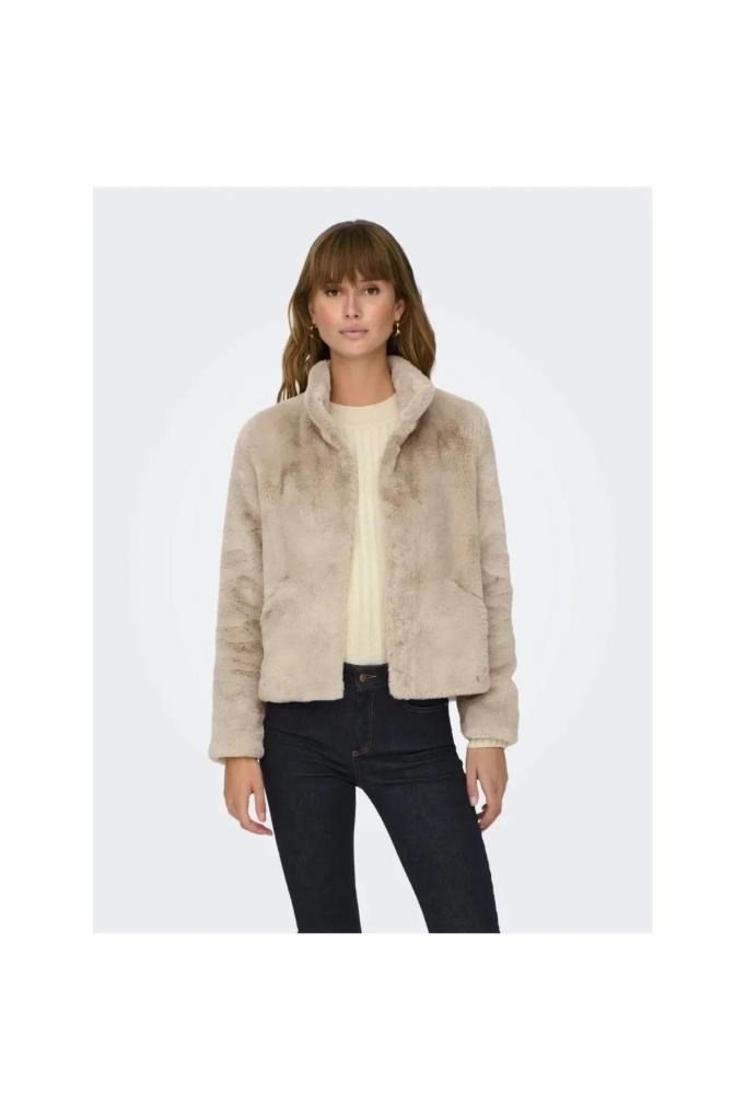 ONLY 15295423 ONLNEWVIDA LIFE FAUX FUR JACKET HUMUS KADIN MONT