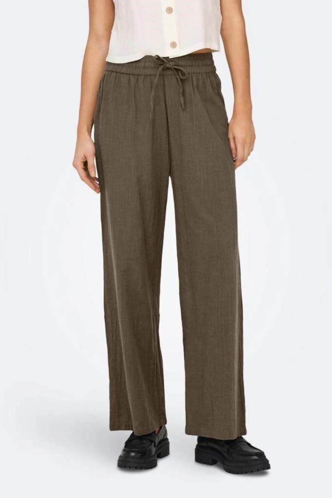ONLY 15319090 ONLTIZANA LOOSE PANTS CHOCOLATE KADIN PANTOLON