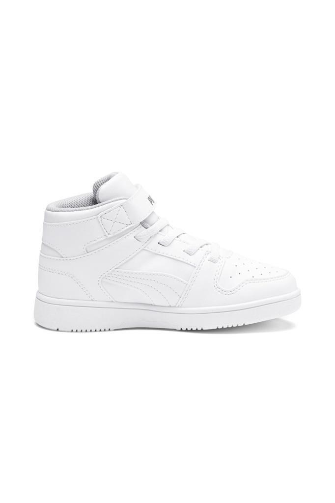 PUMA 37048802 REBOUND LAYUP WHITE GRAY VIOLET ÇOCUK BASKET SPOR AYAKKABISI