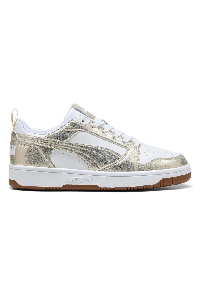 PUMA 40605501 REBOUND V6 LOW METALLIC WHITE ALPINE KADIN SNEAKER
