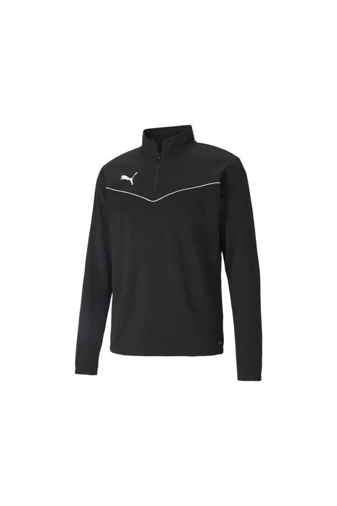 PUMA 65909703 TEAMRISE 1/4 ZIP TOP BLACK ERKEK SWEATSHİRT