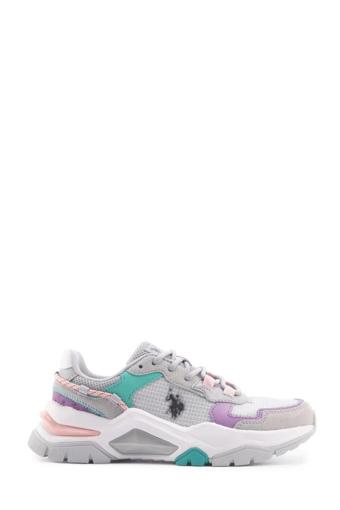 U.S POLO ASSN. VINCENT WMN 4FX A.GRI LILA YESIL KADIN SPOR/KOŞU AYAKKABISI