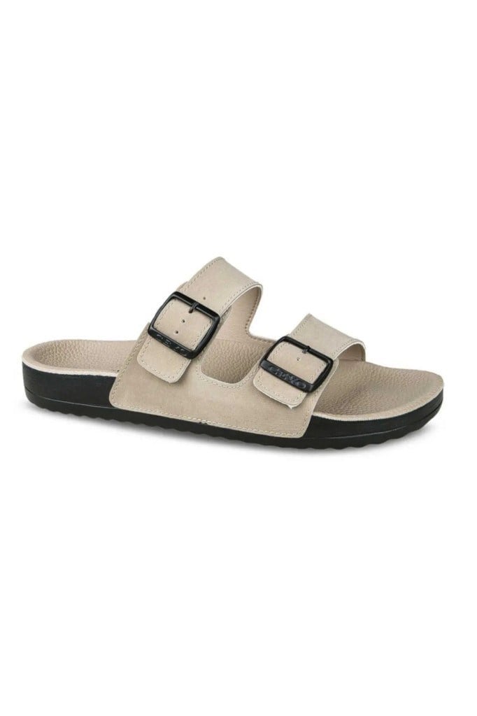 Unisex Anatomik Günlük Rahat Tokalı Terlik Bahama-10 Camel