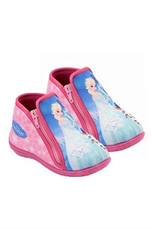 Modafrato Frozen 90132 Kız Çocuk Panduf Ev Okul Ayakkabısı Pembe