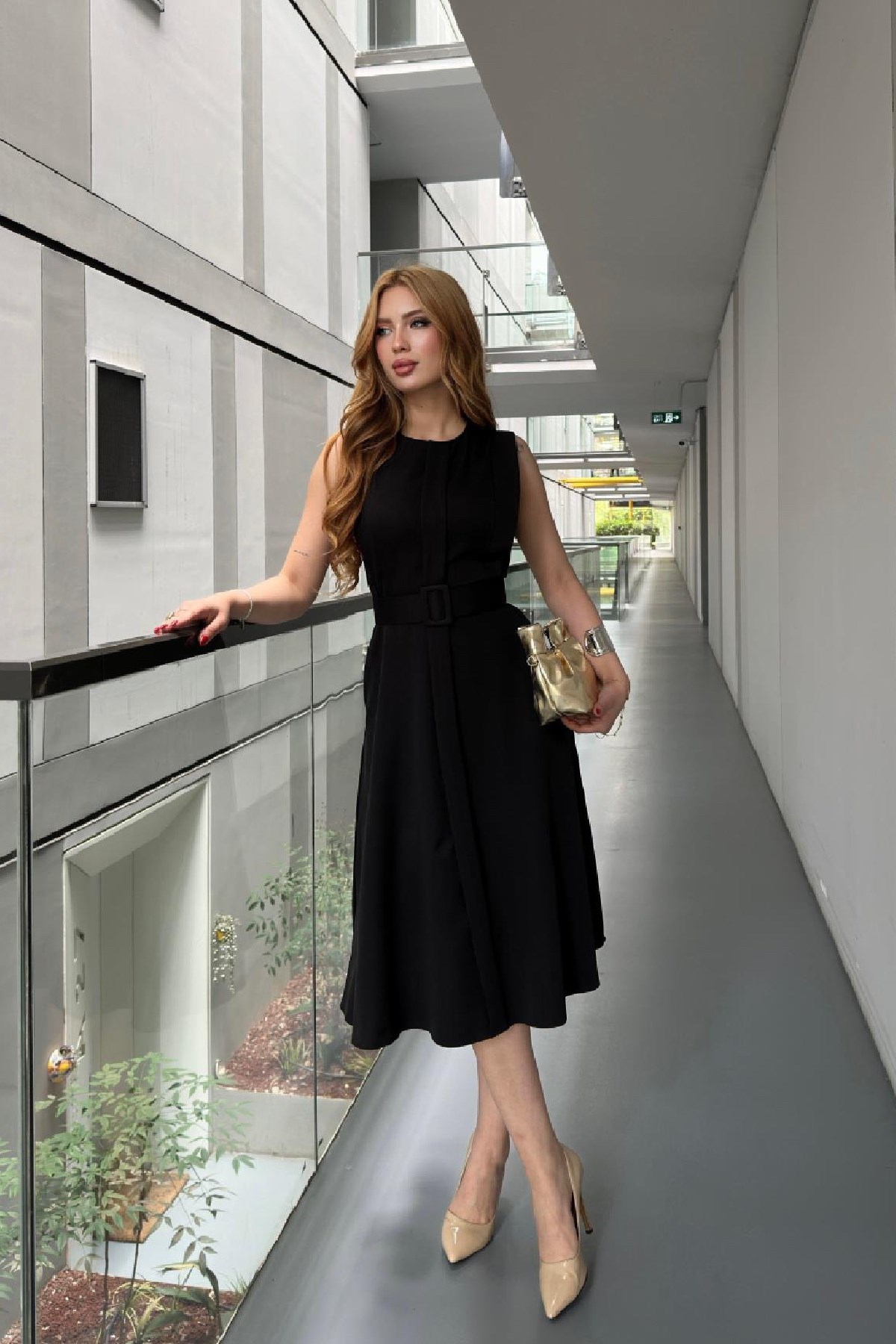 Carmen Kemer Detay Elbise Siyah