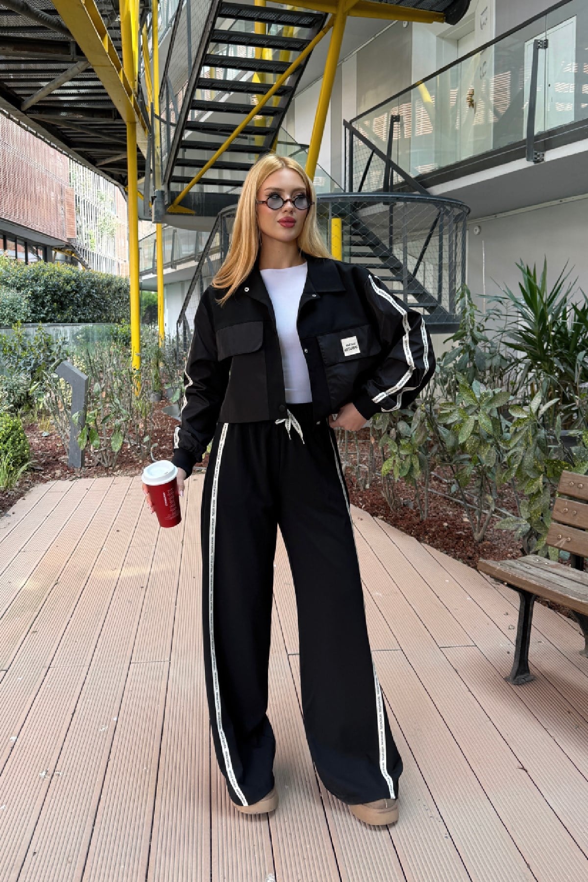 Vintage Naturel Pantolon Siyah