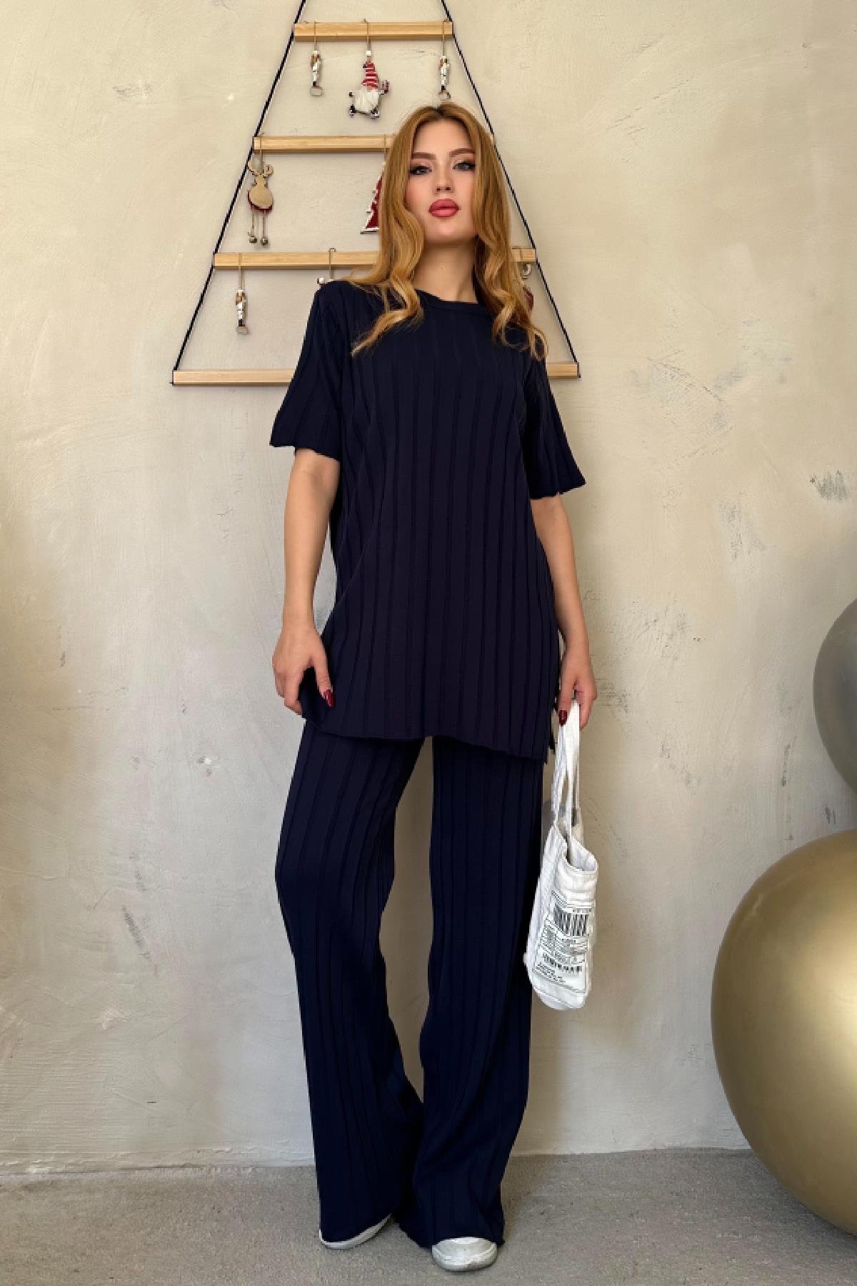 Premium Triko Pantolon Takım Lacivert