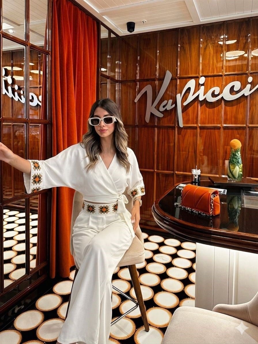 Süzene Nakış Detaylı Takım Ekru