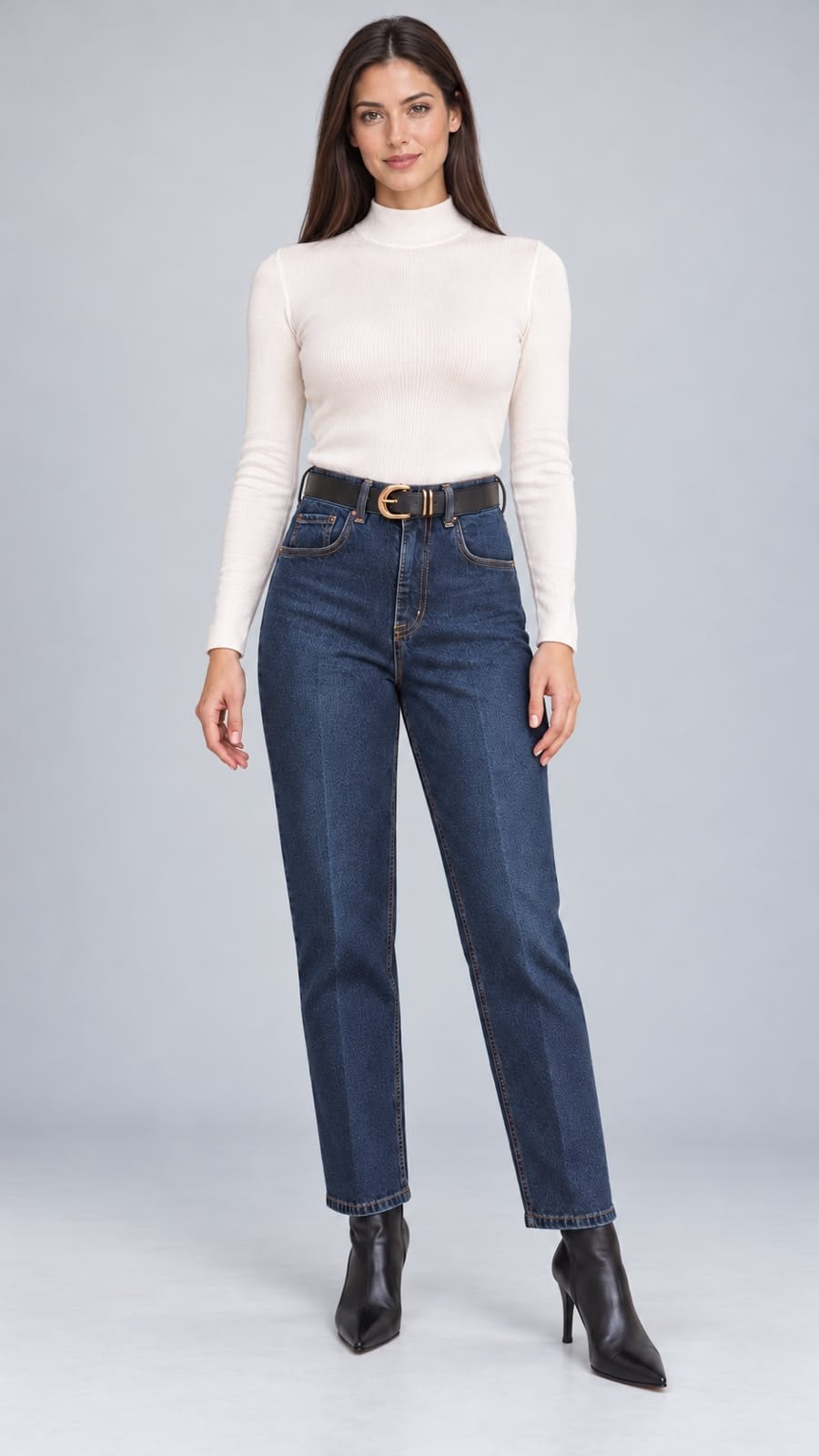 Slim Mom Fit Jean Pantolon Lacivert