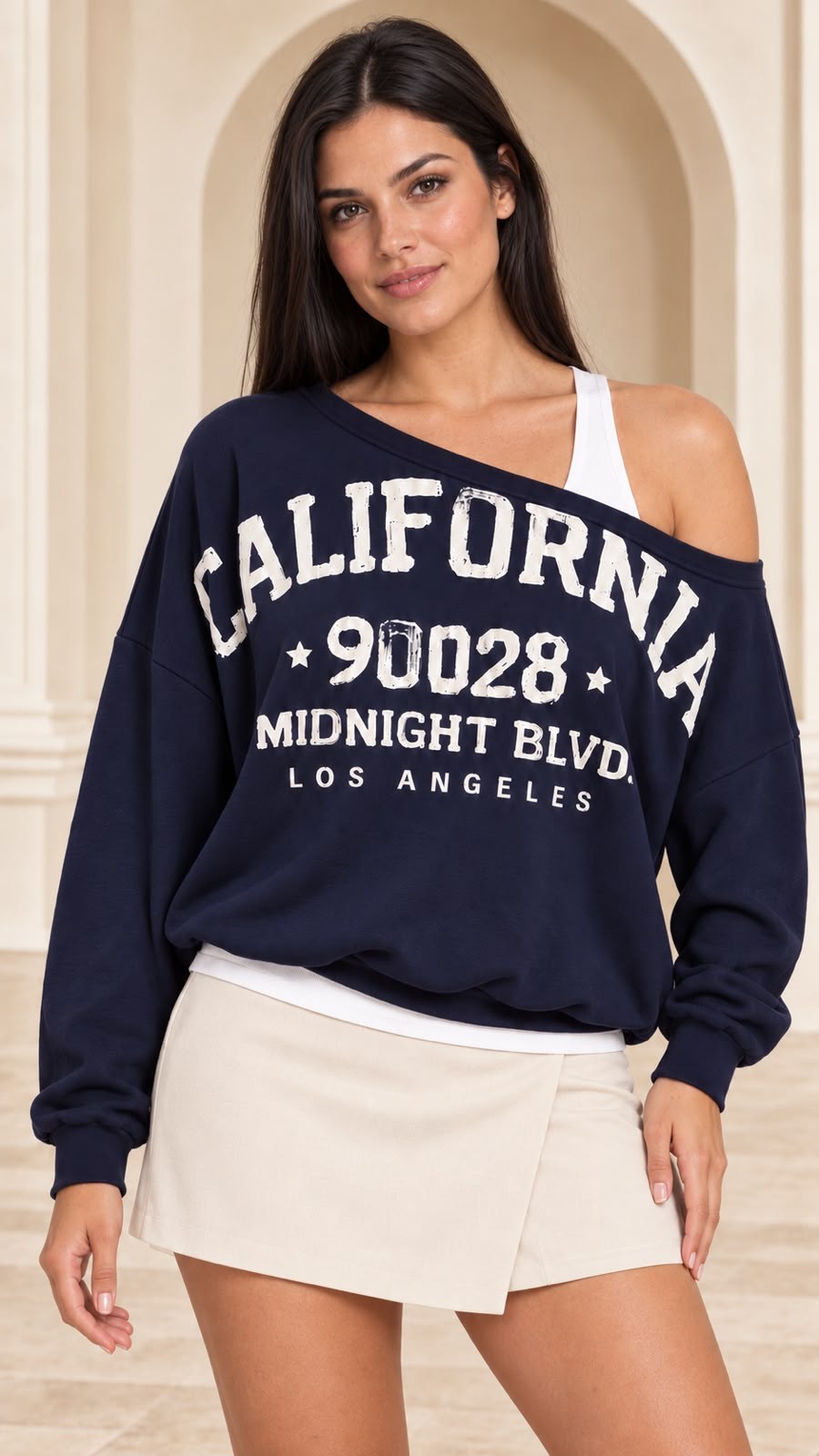 Kaşkorse 3 İplik Çıkmalı Sweatshirt Lacivert