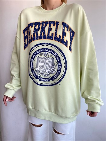 Berkeley Sweatshirt Lime | Angelmia.com.tr