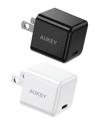 Aukey 20W USB-C Ş.Cihazı 2li Paket  PA-F5 - Siyah Beyaz