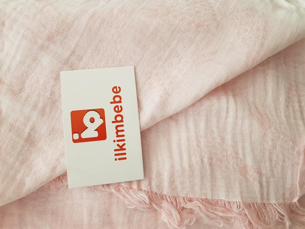 Ananaslı Püsküllü Müslin Bebek Battaniyesi 120x120