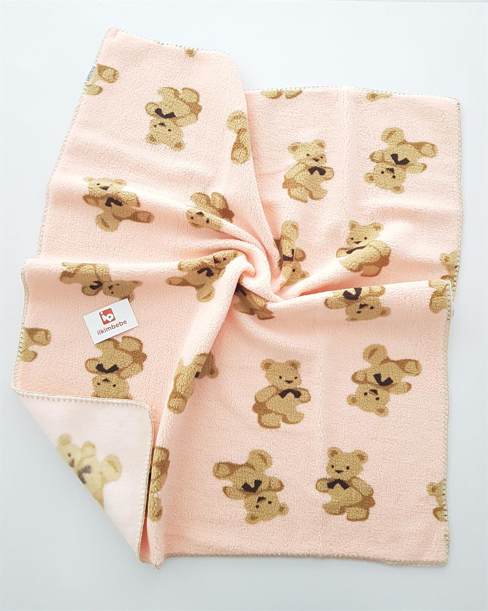 Ayı Desen Welsoft Bebek Battaniyesi