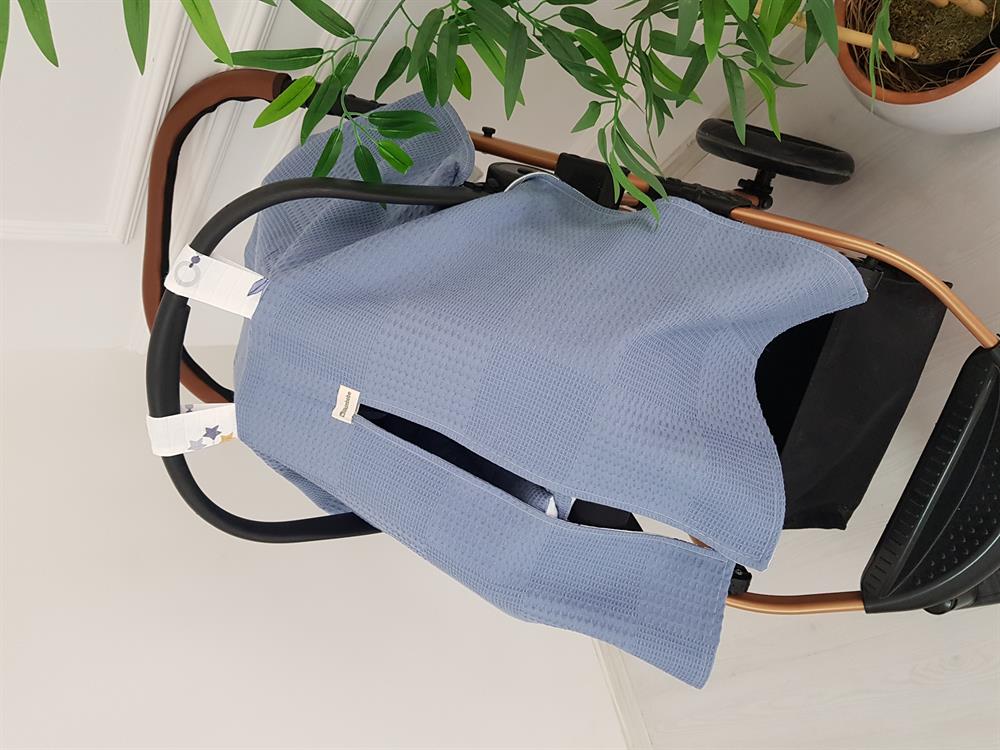 Bulutlu Çift Taraflı Bebek Puset Örtüsü , Puset Minderi