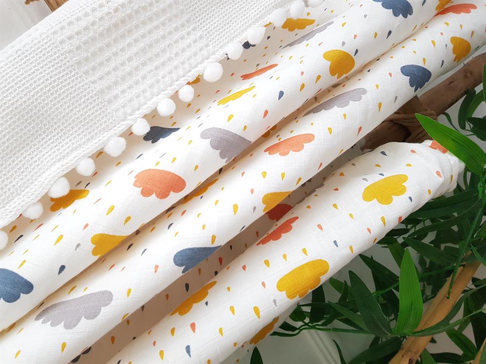 Bulutlu Pikeli Bebek Battaniyesi 85x90