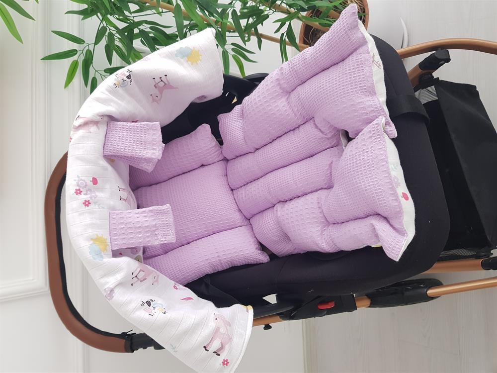 Ceylanlı Çift Katlı Bebek Puset Örtüsü , Puset Minderi