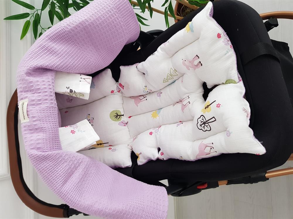 Ceylanlı Çift Katlı Bebek Puset Örtüsü , Puset Minderi