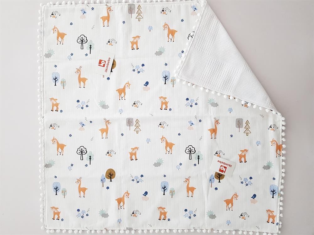 Ceylanlı Pikeli Bebek Battaniyesi 85x90