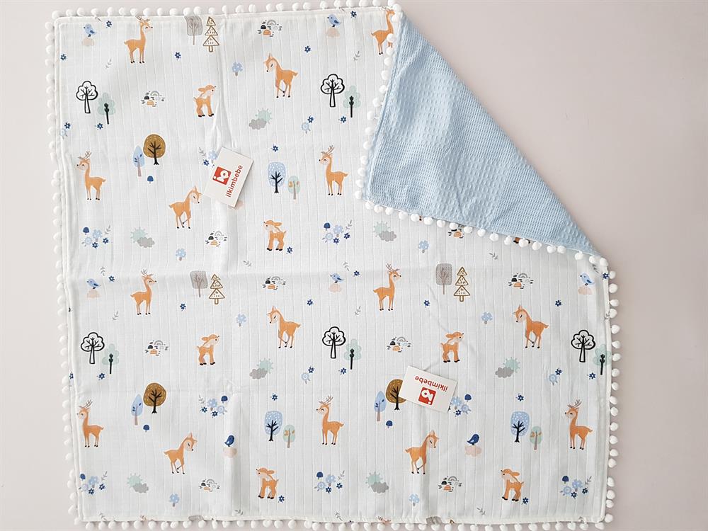 Ceylanlı Pikeli Bebek Battaniyesi 85x90