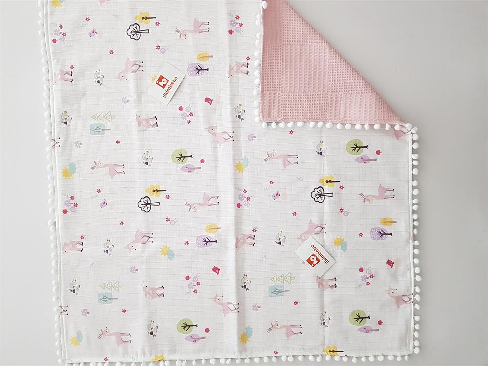 Ceylanlı Pikeli Bebek Battaniyesi 85x90