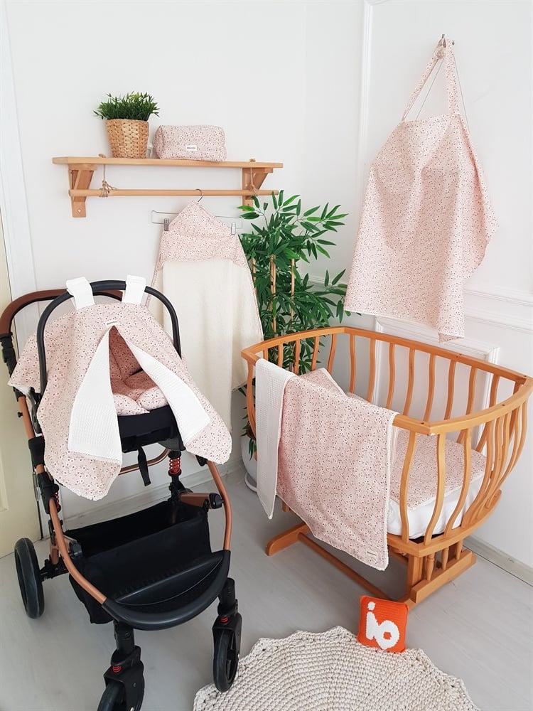 Çiçekli 5li Bebek Seti - KIZ BEBEK