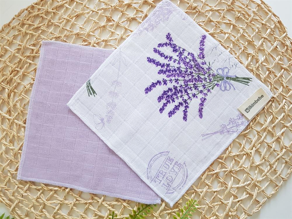 Çiçekli 7li Müslin Bebek Ağız Silme Mendili