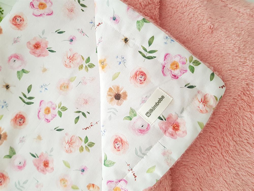 Çiçekli Welsoft Bebek Battaniyesi