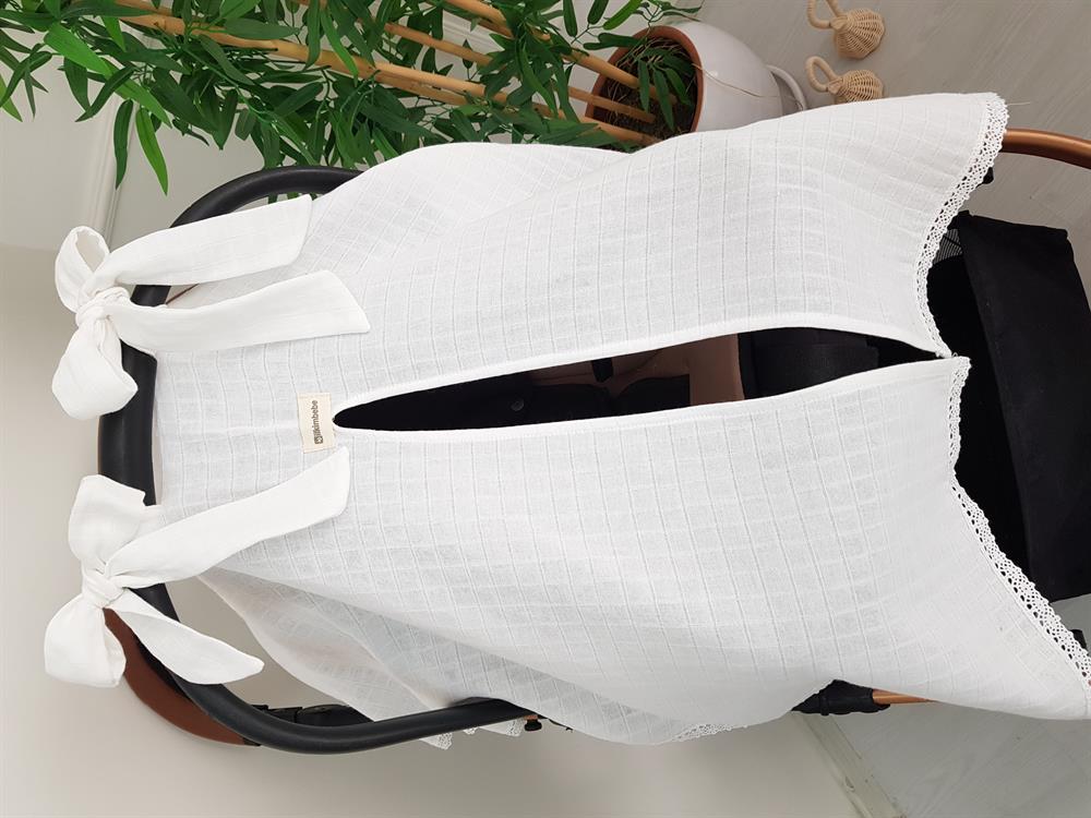 Dantelli Bebek Puset Örtüsü