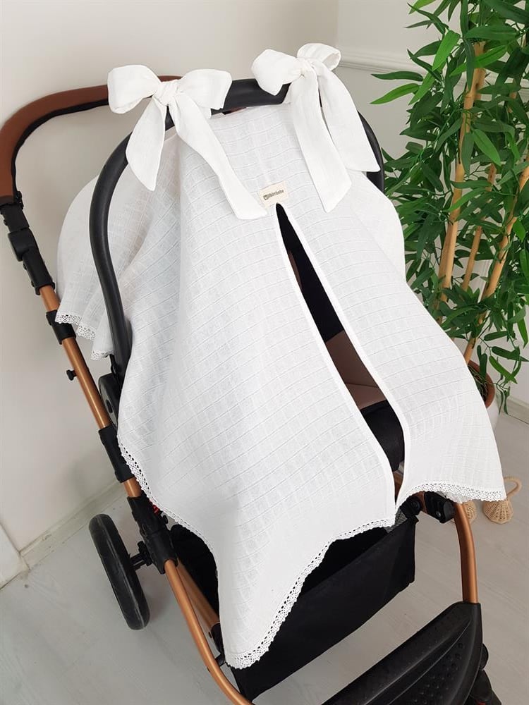 Dantelli Bebek Puset Örtüsü