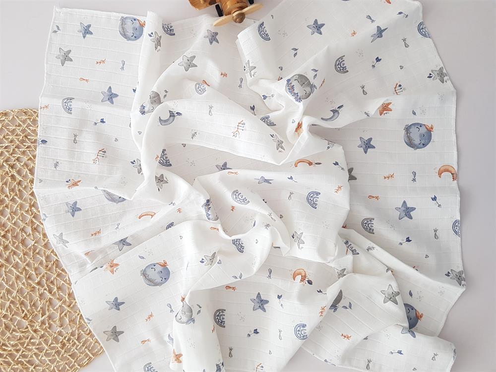 Dolunay Müslin Pike 2li Bebek Battaniyesi