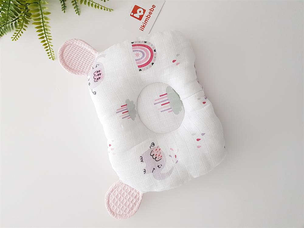 Filli Pikeli Bebek Battaniyesi ve Kulaklı Yastık Seti 85x90