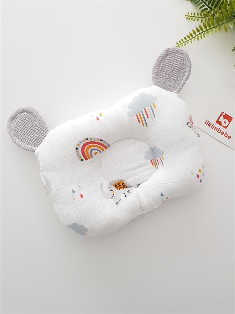 Filli Pikeli Bebek Battaniyesi ve Kulaklı Yastık Seti 85x90