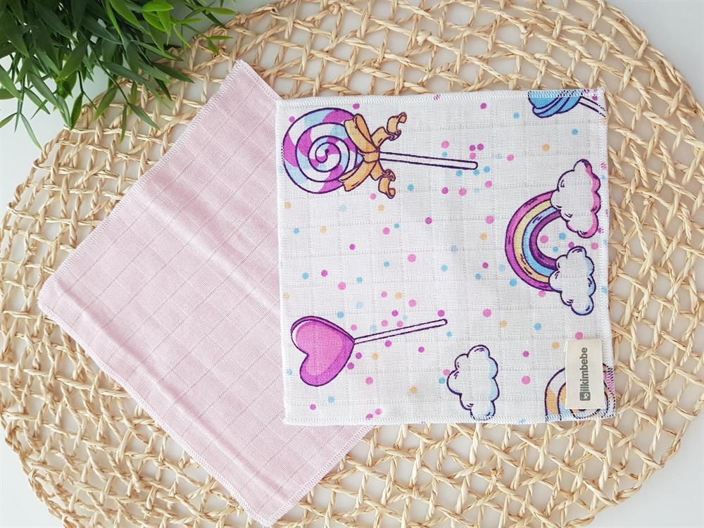 Gökkuşağı 7li Müslin Bebek Ağız Silme Mendili