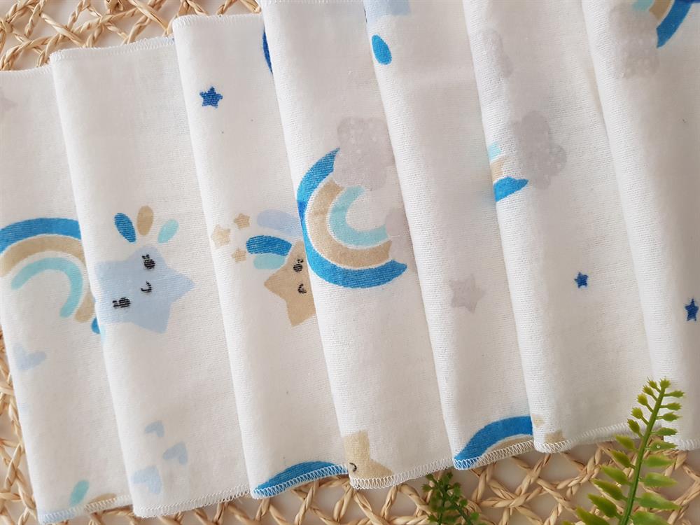 Gökkuşağı 7li Pazen Bebek Ağız Silme Mendili