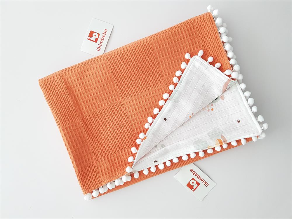 Gökkuşağı Pikeli Bebek Battaniyesi 85x90