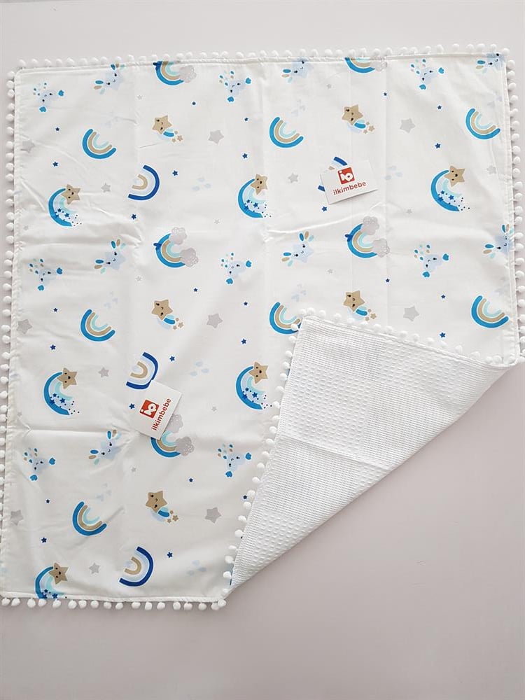Gökkuşağı Pikeli Bebek Battaniyesi 85x90