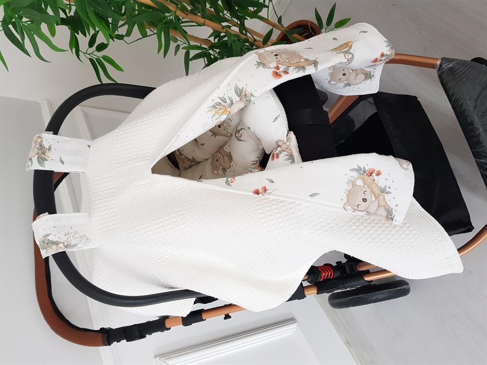Koala Çift Taraflı Bebek Puset Örtüsü , Puset Minderi